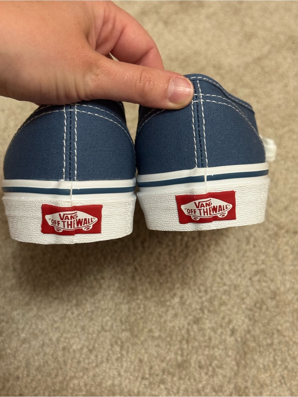 Vans Women’s Authentic Canvas Sneakers - Navy - Picture 2 of 4